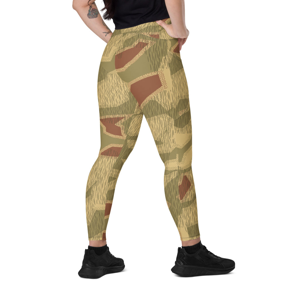 German WW2 Sumpfmuster 44 CAMO Leggings with pockets - 2XS - Womens With Pockets