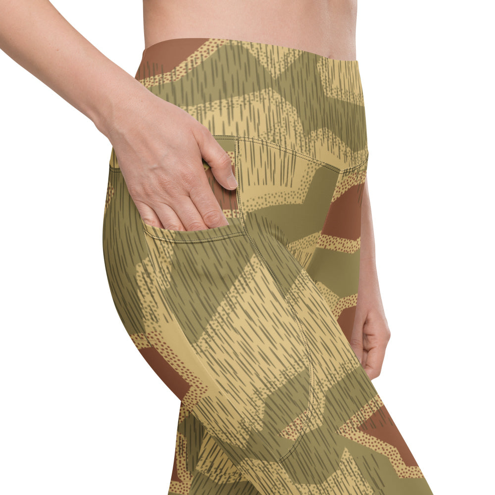 German WW2 Sumpfmuster 44 CAMO Leggings with pockets - Womens With Pockets