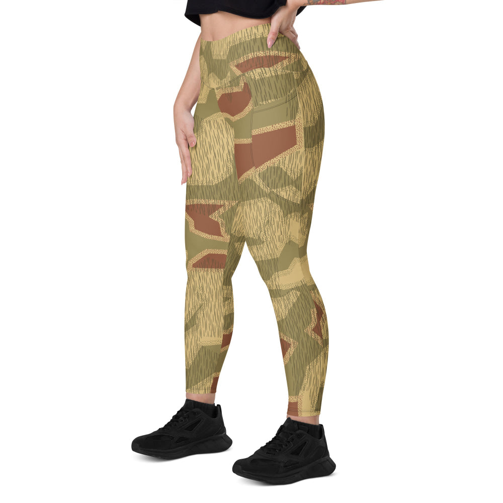 German WW2 Sumpfmuster 44 CAMO Leggings with pockets - Womens With Pockets