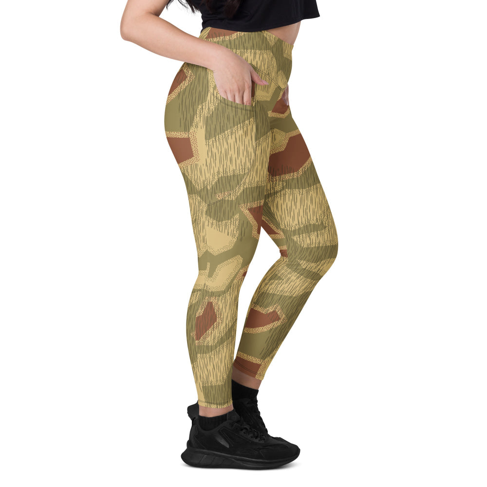 German WW2 Sumpfmuster 44 CAMO Leggings with pockets - Womens With Pockets