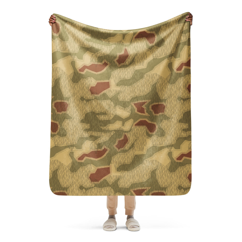 German WW2 Sumpfmuster 44 CAMO Sherpa blanket - 50″×60″ - Blanket