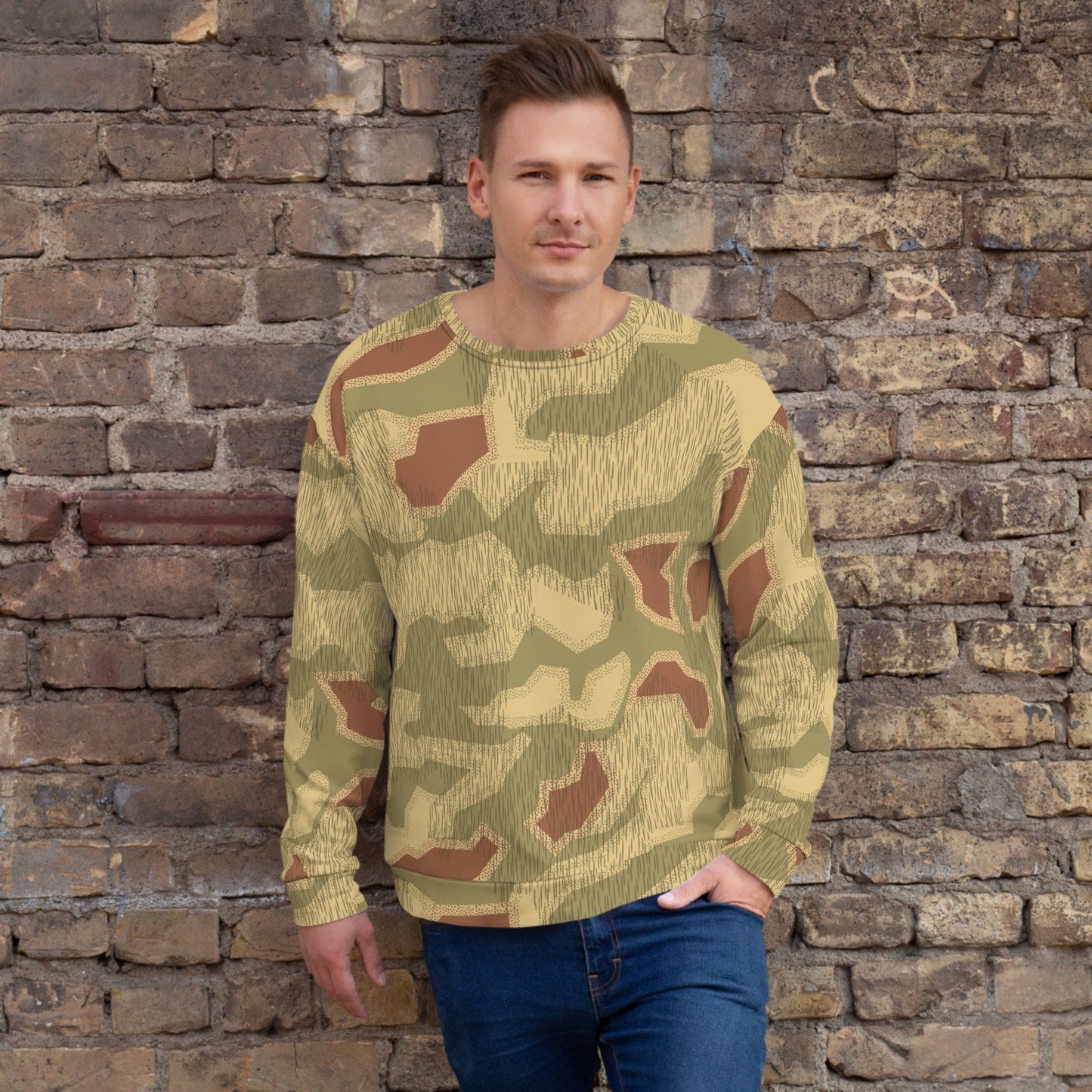 German WW2 Sumpfmuster 44 CAMO Unisex Sweatshirt - XS