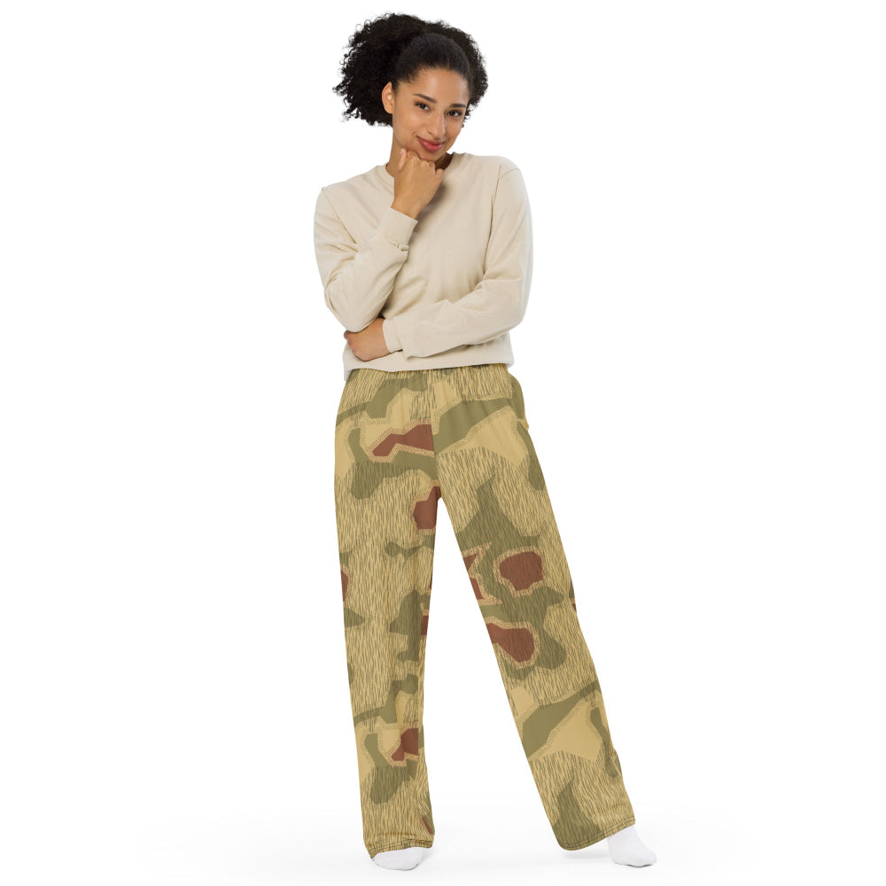 German WW2 Sumpfmuster 44 CAMO unisex wide-leg pants - Unisex Wide-Leg Pants