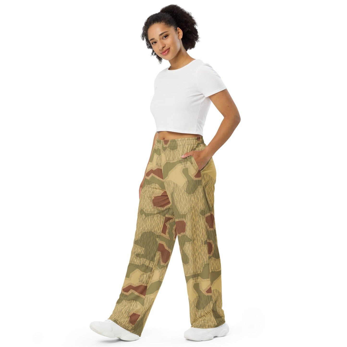 German WW2 Sumpfmuster 44 CAMO unisex wide-leg pants - Unisex Wide-Leg Pants