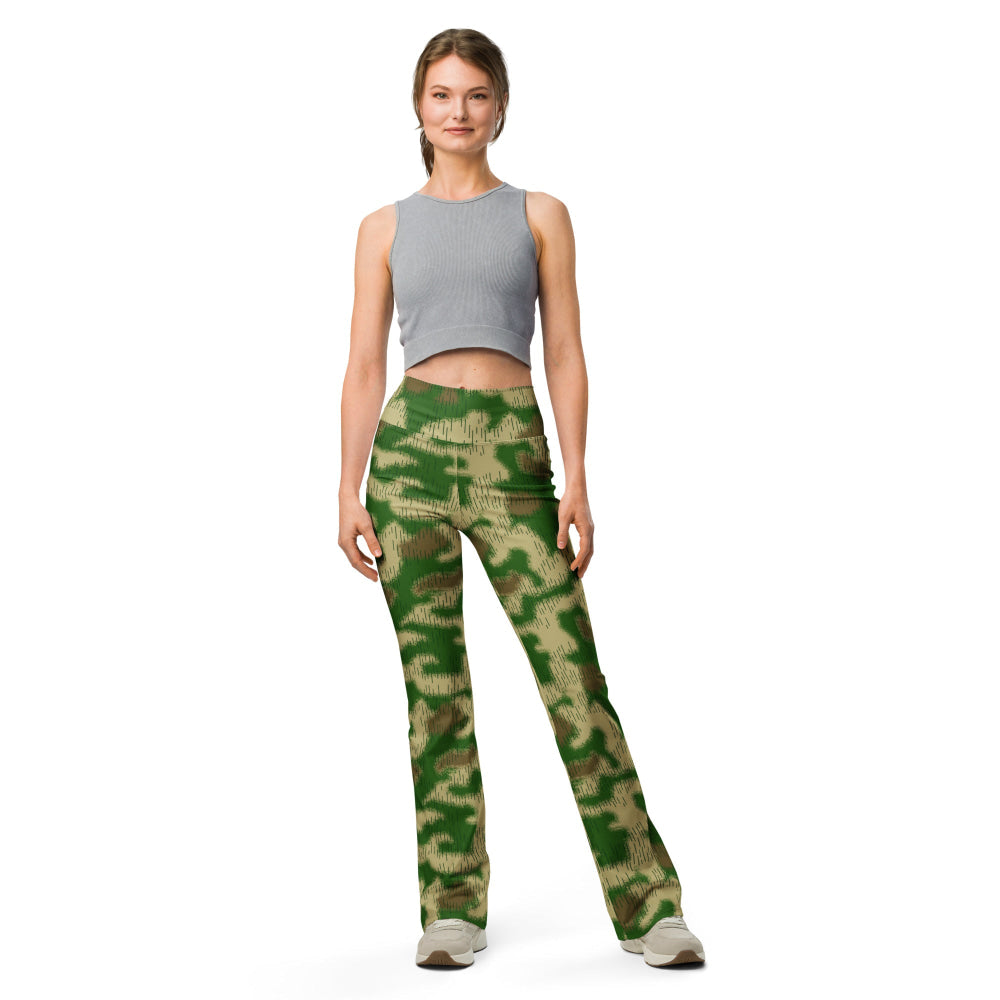 German WW2 Sumpfmuster Marsh CAMO Flare leggings - Womens Leggings