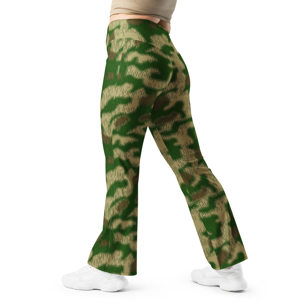 German WW2 Sumpfmuster Marsh CAMO Flare leggings - 2XS - Womens Leggings