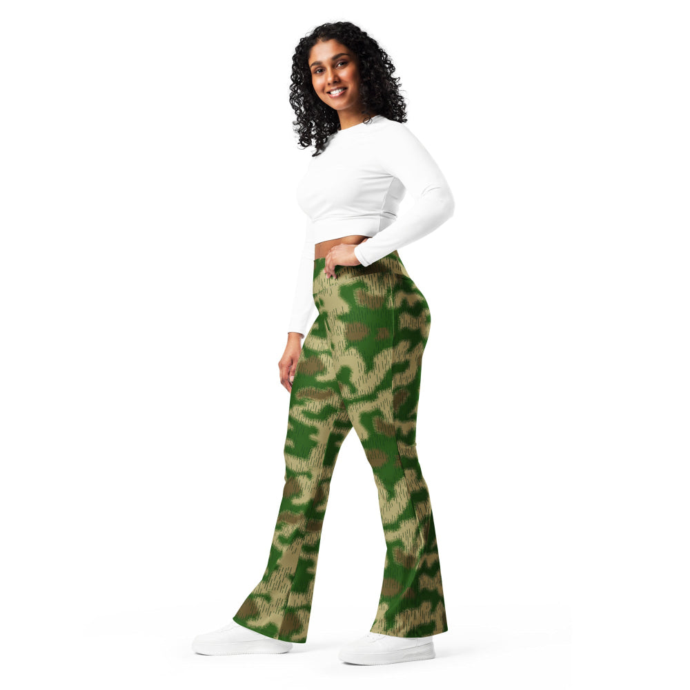 German WW2 Sumpfmuster Marsh CAMO Flare leggings - Womens Leggings