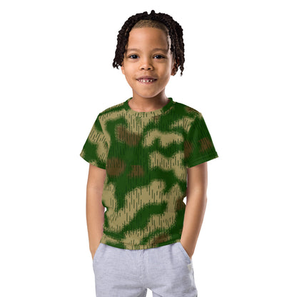 German WW2 Sumpfmuster Marsh CAMO Kids crew neck t-shirt - 2T - Crew Neck T-shirt