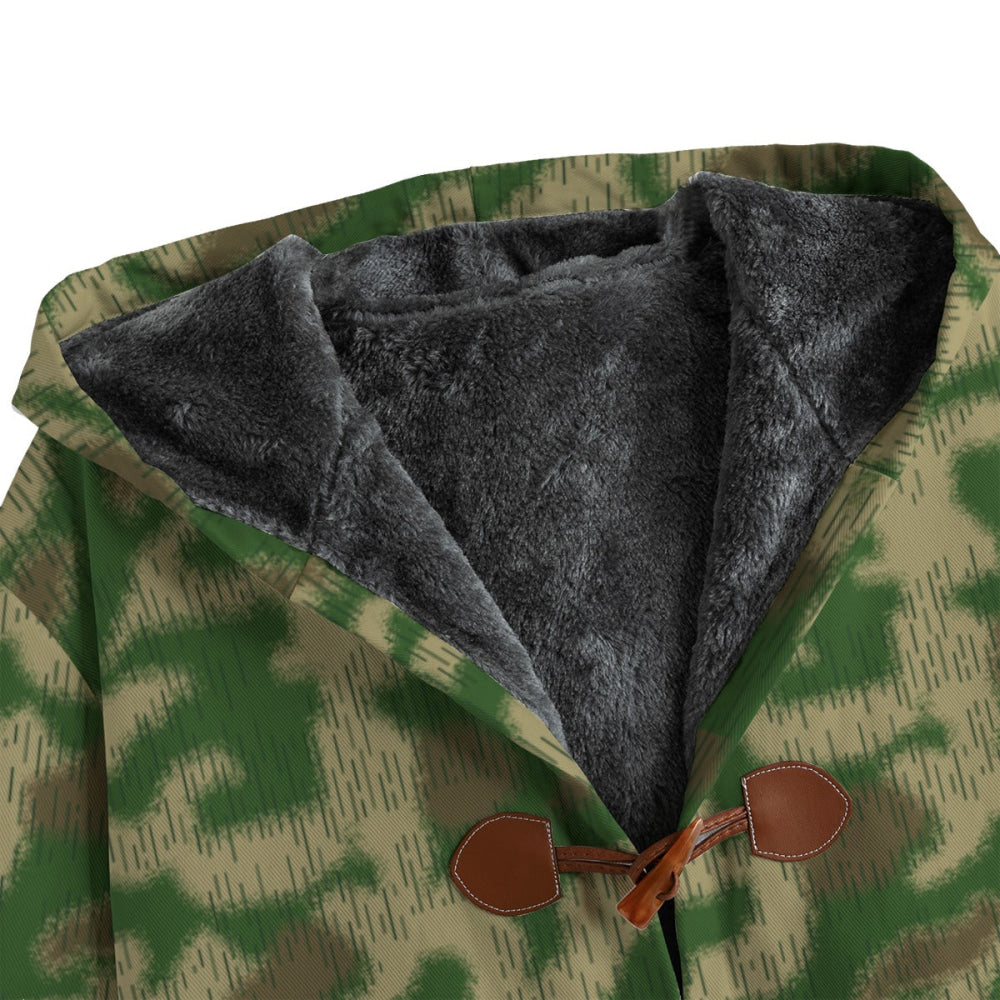 German WW2 Sumpfmuster Marsh CAMO Men’s Canvas Horn Buckle Fleece Windbreaker - Mens