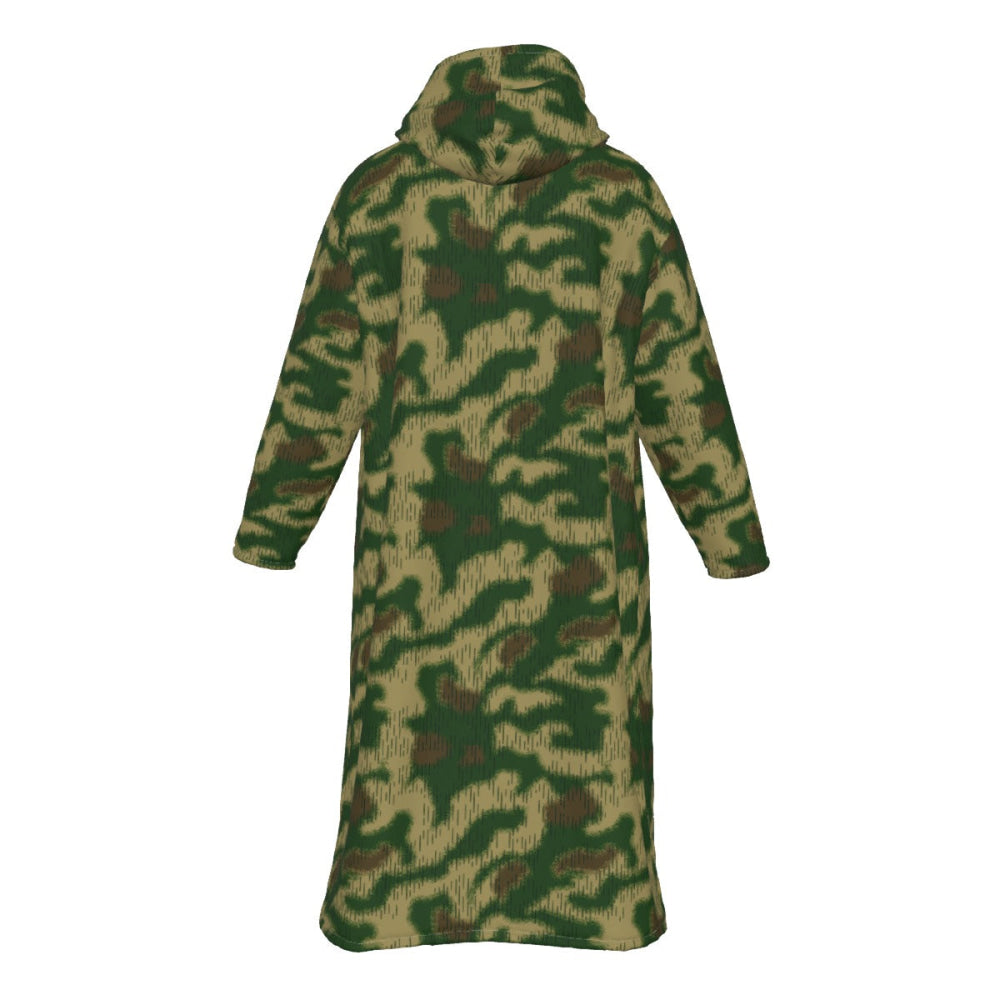 German WW2 Sumpfmuster Marsh CAMO Men’s Sherpa Zip Up Long Coat - Mens