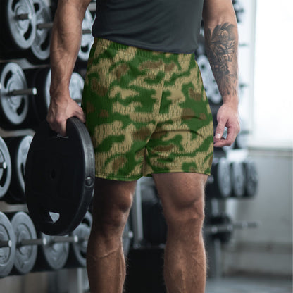 German WW2 Sumpfmuster Marsh CAMO Unisex Athletic Long Shorts - XS