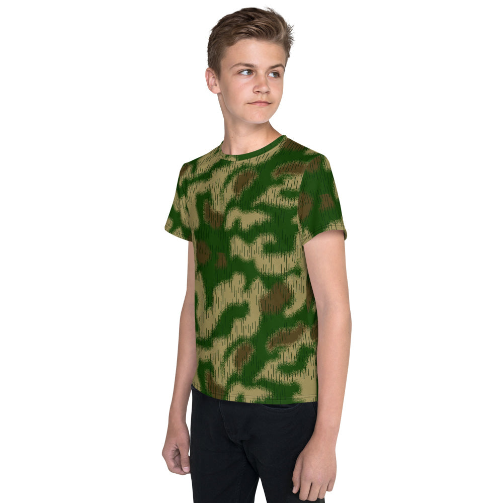 German WW2 Sumpfmuster Marsh CAMO Youth crew neck t-shirt - Crew Neck T-shirt