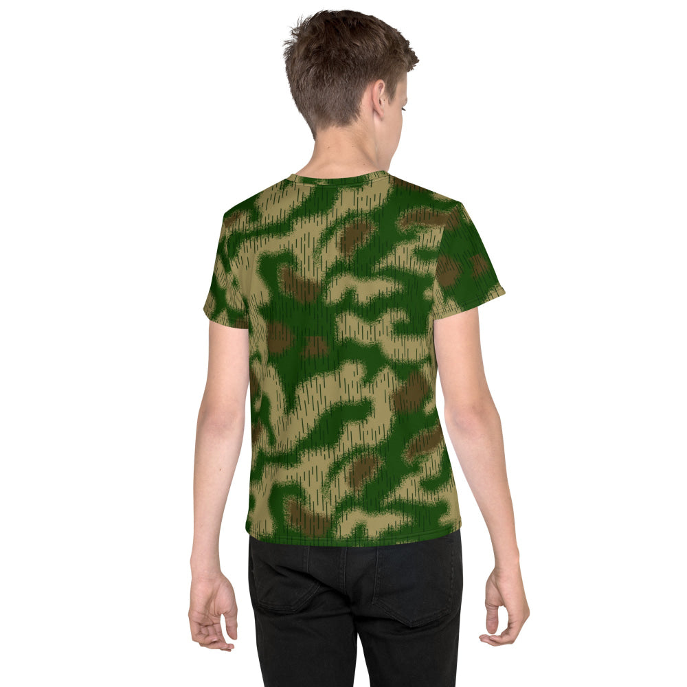 German WW2 Sumpfmuster Marsh CAMO Youth crew neck t-shirt - Crew Neck T-shirt