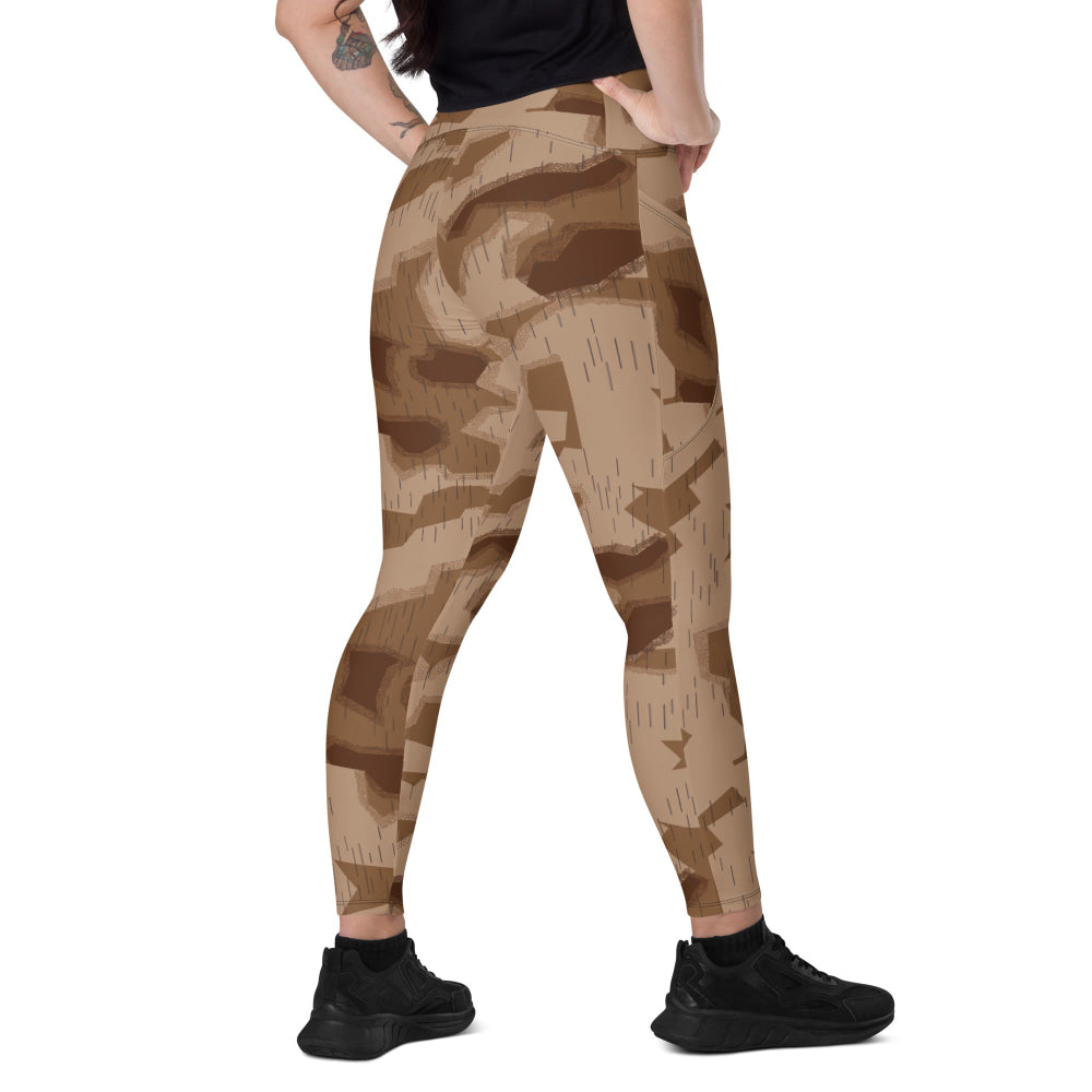 German WW2 Where Eagles Dare Movie Sumpfmuster CAMO Leggings with pockets - 2XS - Womens With Pockets