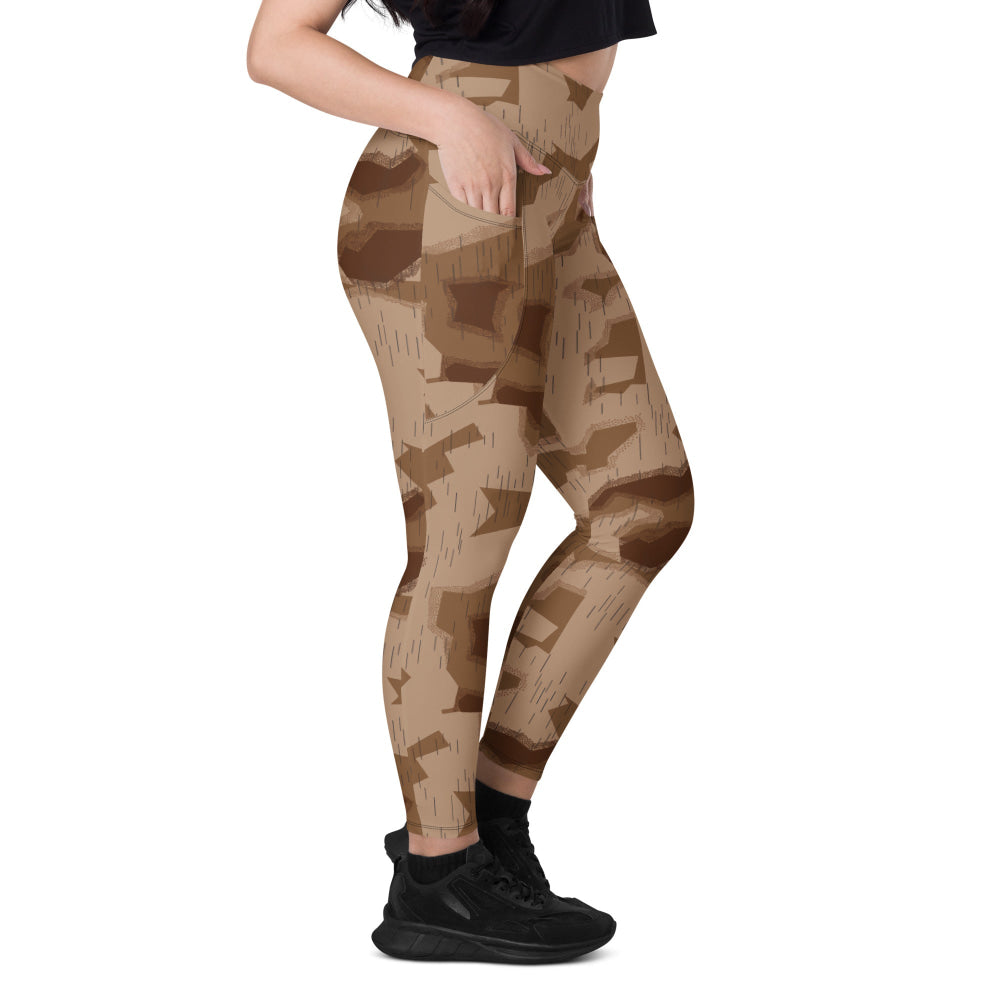 German WW2 Where Eagles Dare Movie Sumpfmuster CAMO Leggings with pockets - Womens With Pockets