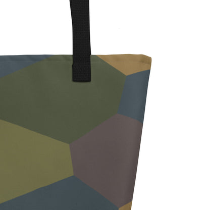 German WWI 5-Color Lozenge Aircraft CAMO Large Tote Bag