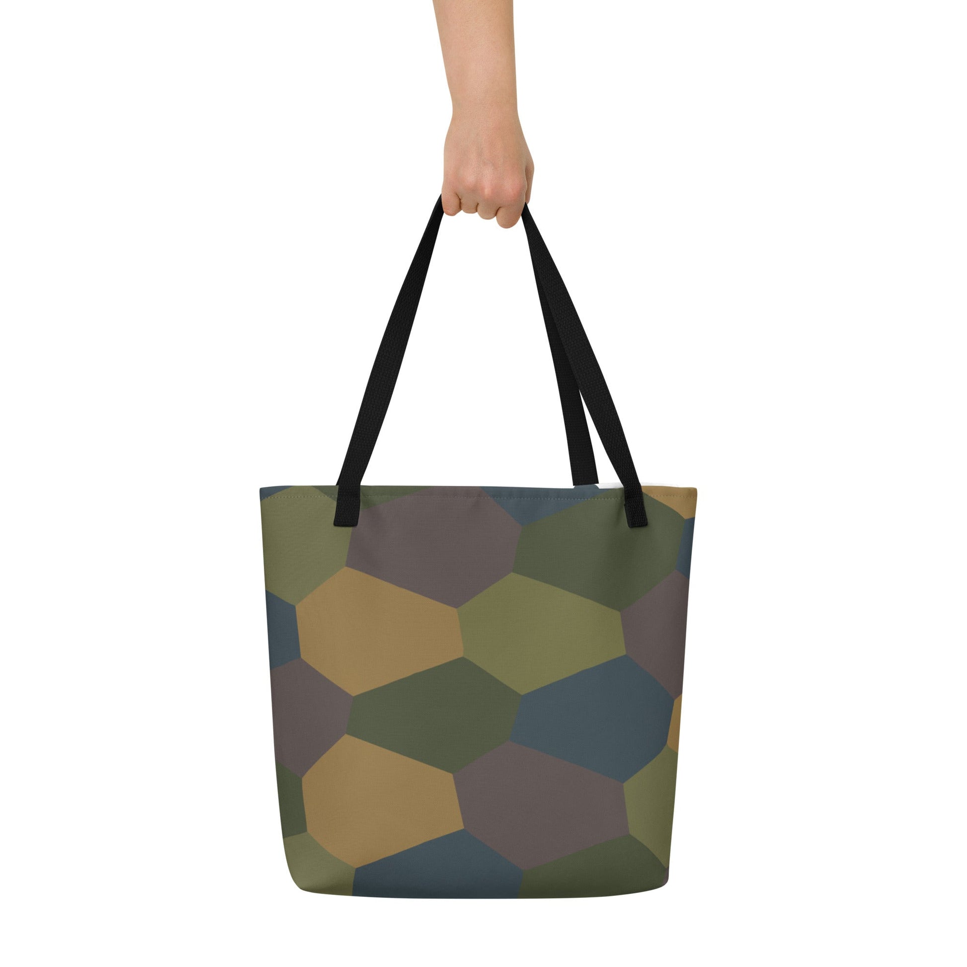 German WWI 5-Color Lozenge Aircraft CAMO Large Tote Bag