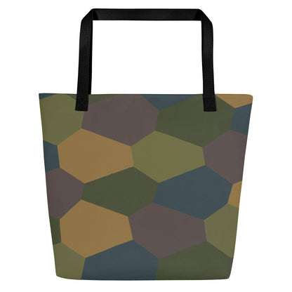 German WWI 5-Color Lozenge Aircraft CAMO Large Tote Bag