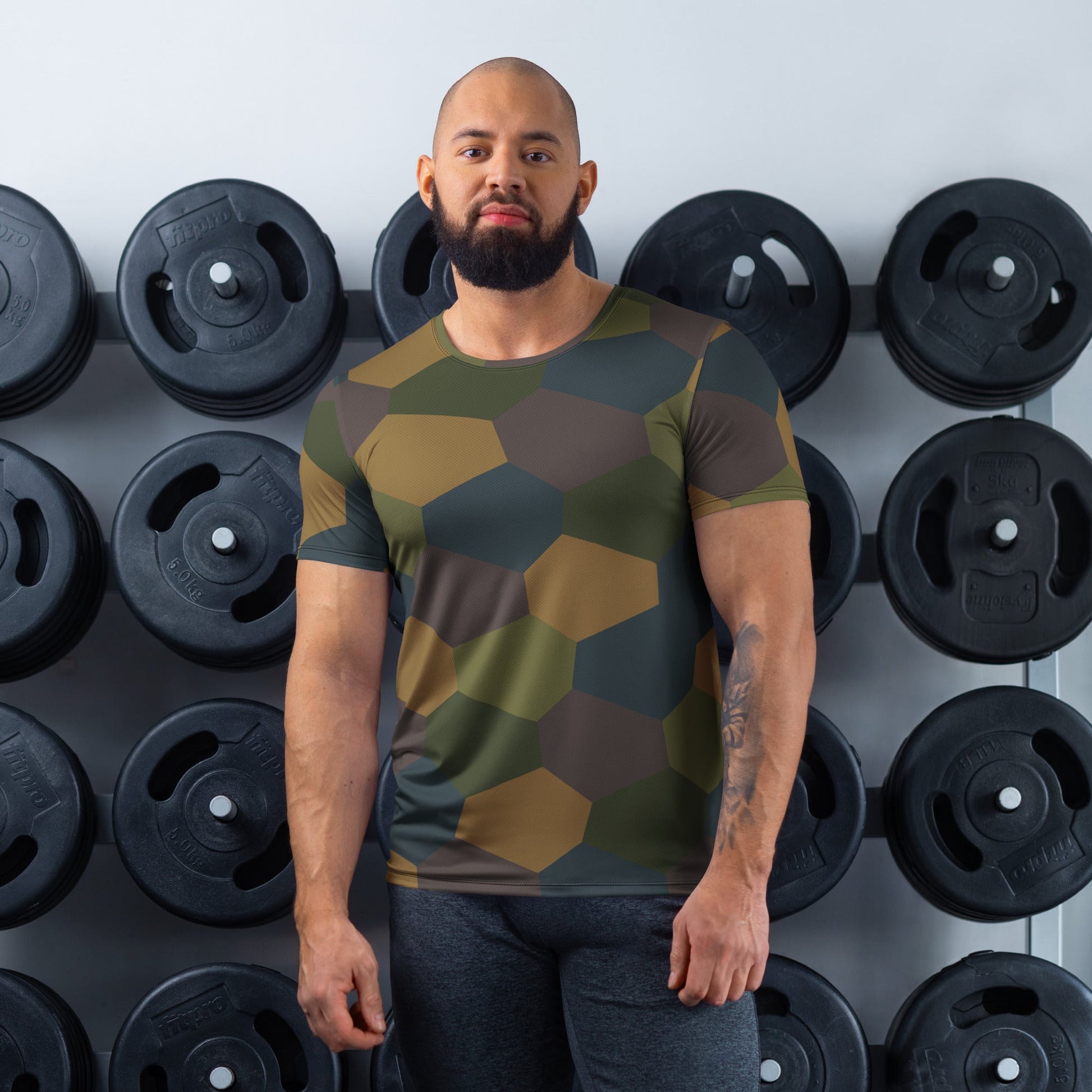German WWI 5-Color Lozenge Aircraft CAMO Mens Athletic T-Shirt - XS