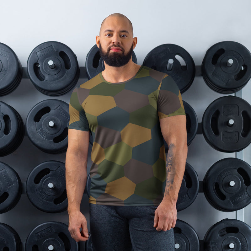 Lozenge Aircraft Five-Color CAMO Mens Athletic T-Shirt - XS - Shirt