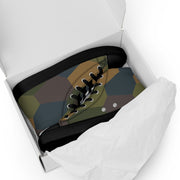 Lozenge Aircraft Five-Color CAMO Mens High-Top Canvas Shoes