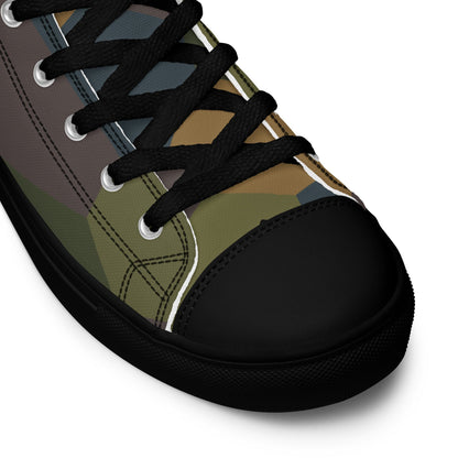 German WWI 5-Color Lozenge Aircraft CAMO Mens High-Top Canvas Shoes