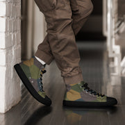 Lozenge Aircraft Five-Color CAMO Mens High-Top Canvas Shoes - 5