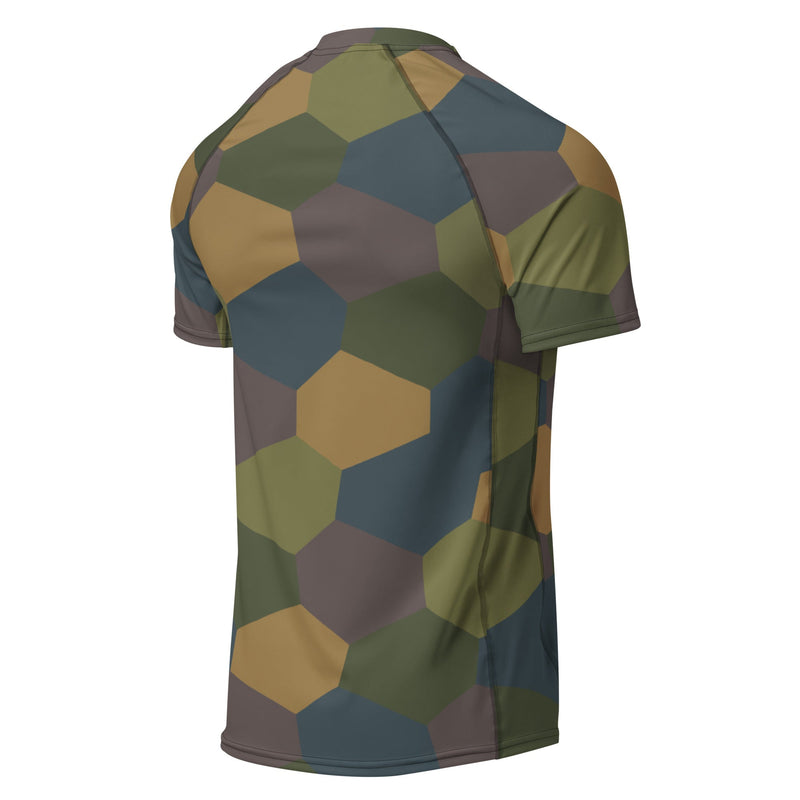Lozenge Aircraft Five-Color CAMO Mens Short-Sleeve Rash Guard - SS