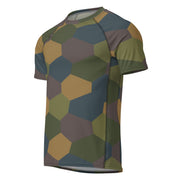 Lozenge Aircraft Five-Color CAMO Mens Short-Sleeve Rash Guard - SS
