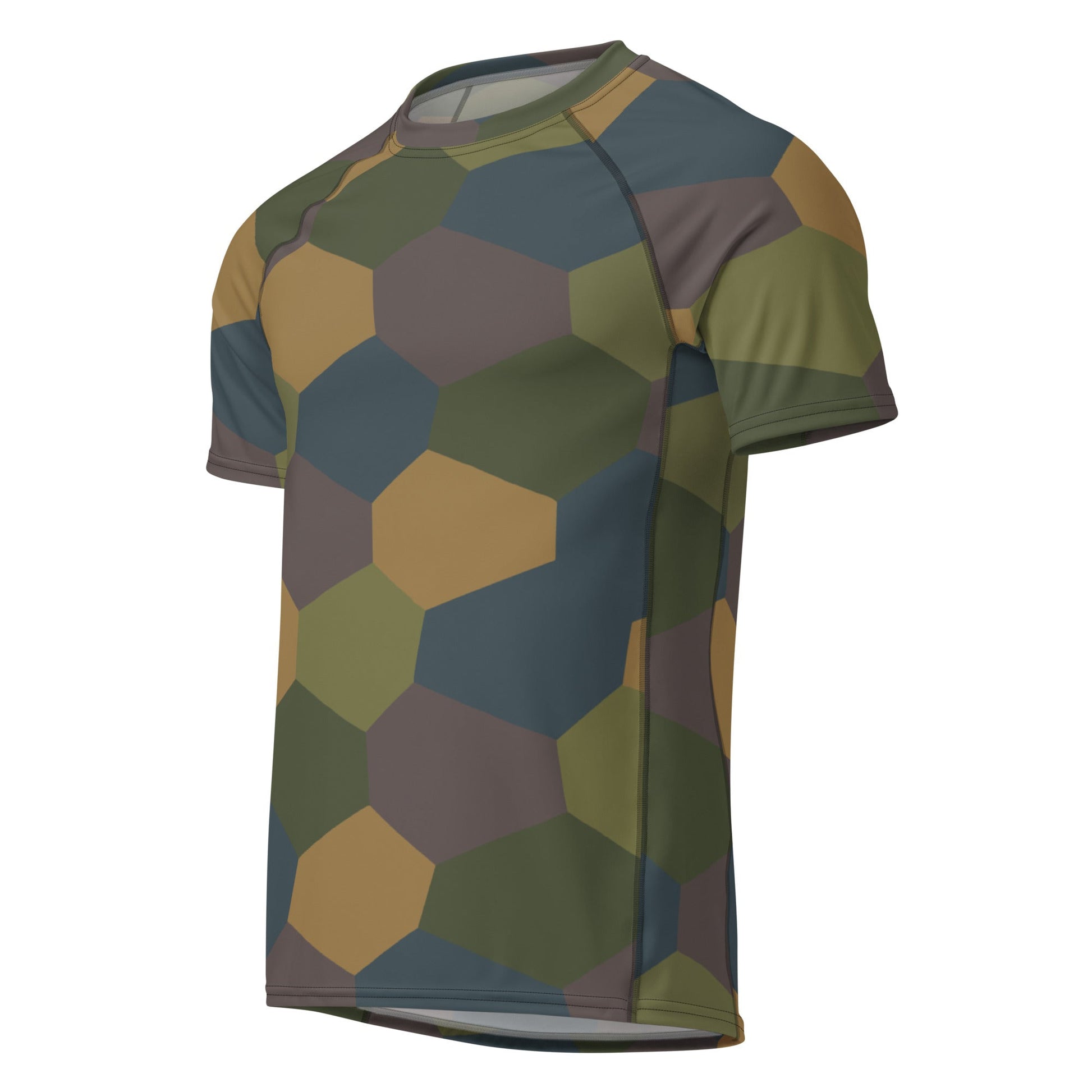 German WWI 5-Color Lozenge Aircraft CAMO Mens Short-Sleeve Rash Guard