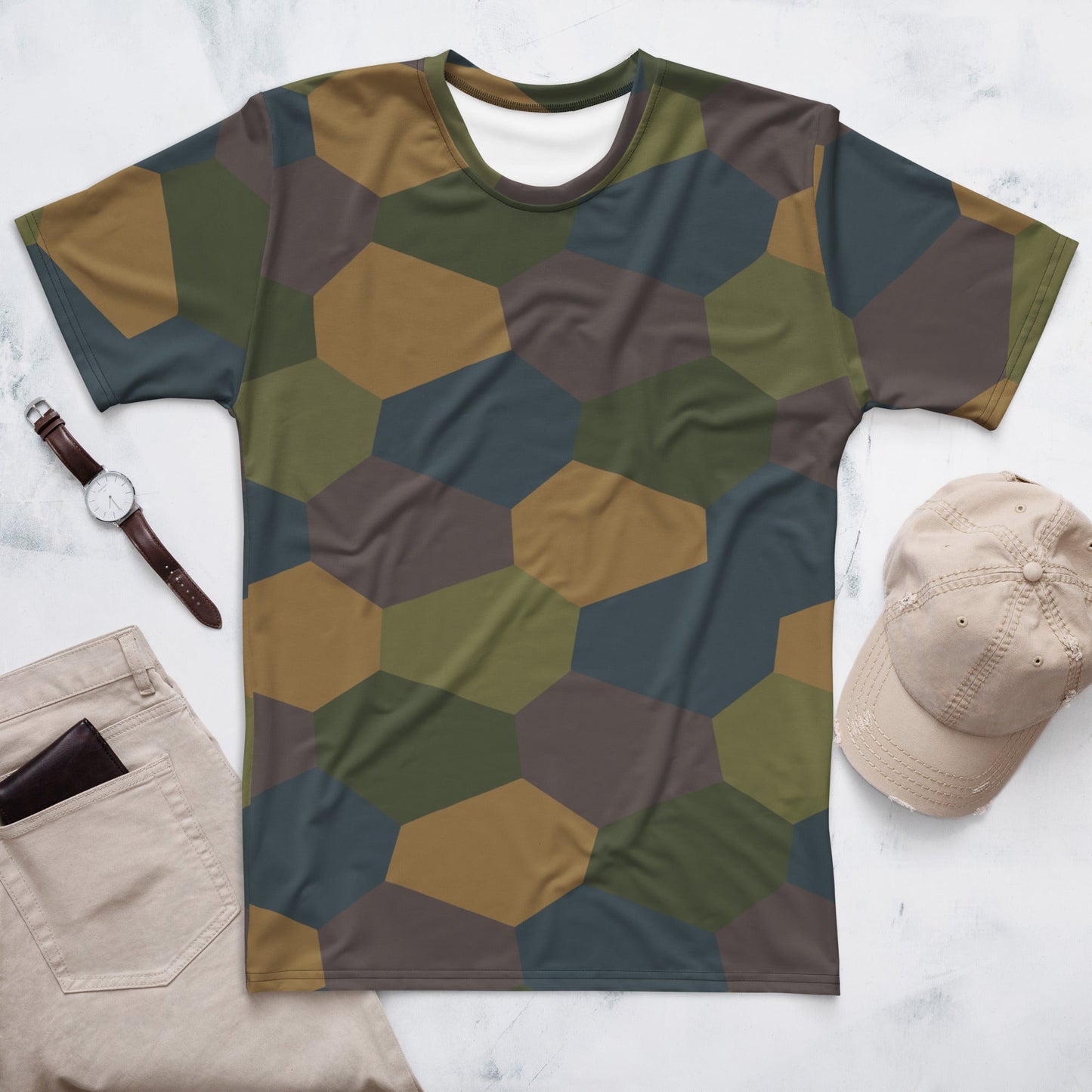 German WWI 5-Color Lozenge Aircraft CAMO Mens T-Shirt - XS