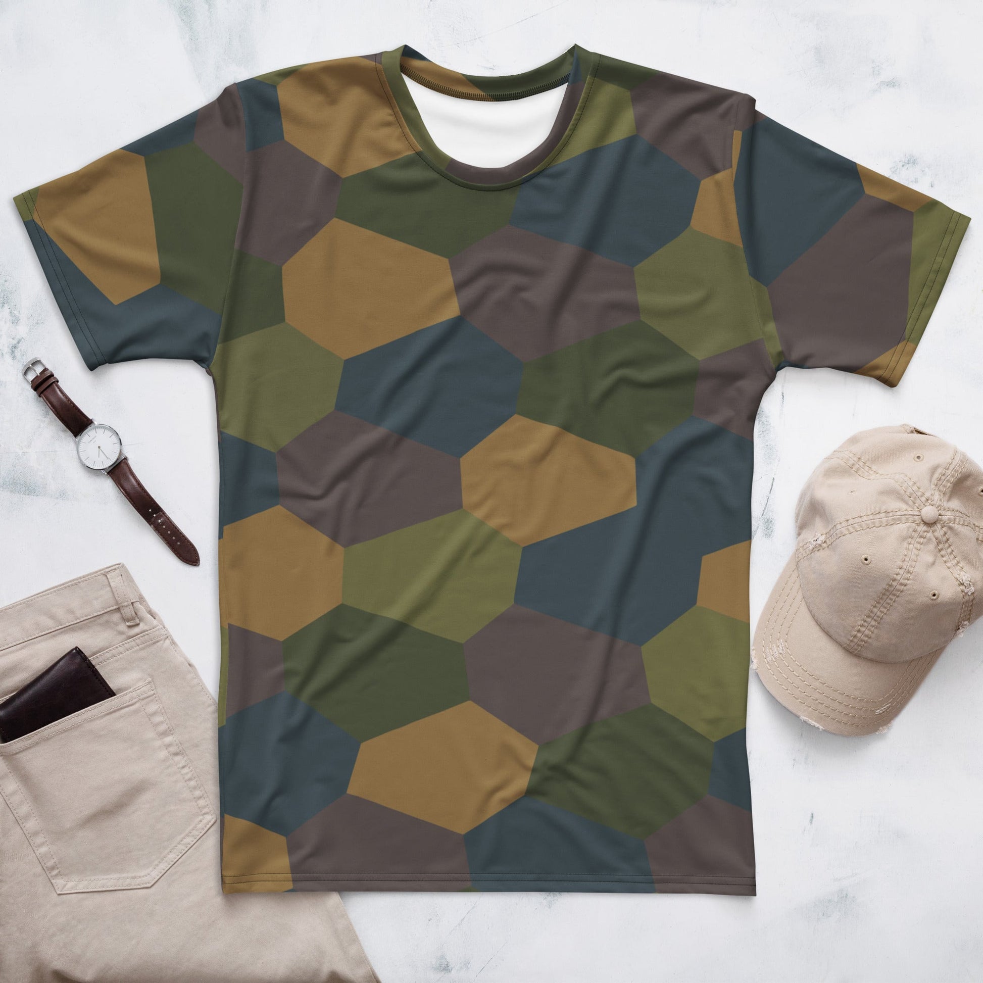 German WWI 5-Color Lozenge Aircraft CAMO Mens T-Shirt - XS