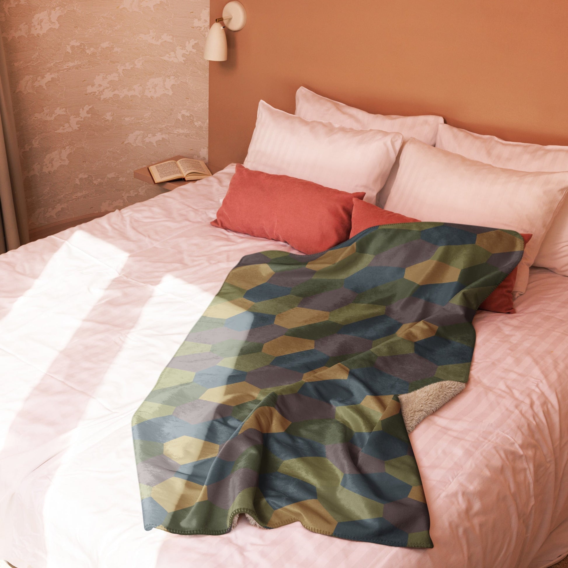 German WWI 5-Color Lozenge Aircraft CAMO Sherpa Blanket