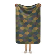 Lozenge Aircraft Five-Color CAMO Sherpa Blanket - 37″×57″