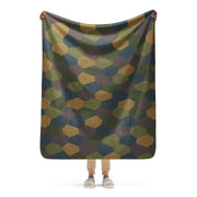 Lozenge Aircraft Five-Color CAMO Sherpa Blanket - 50″×60″