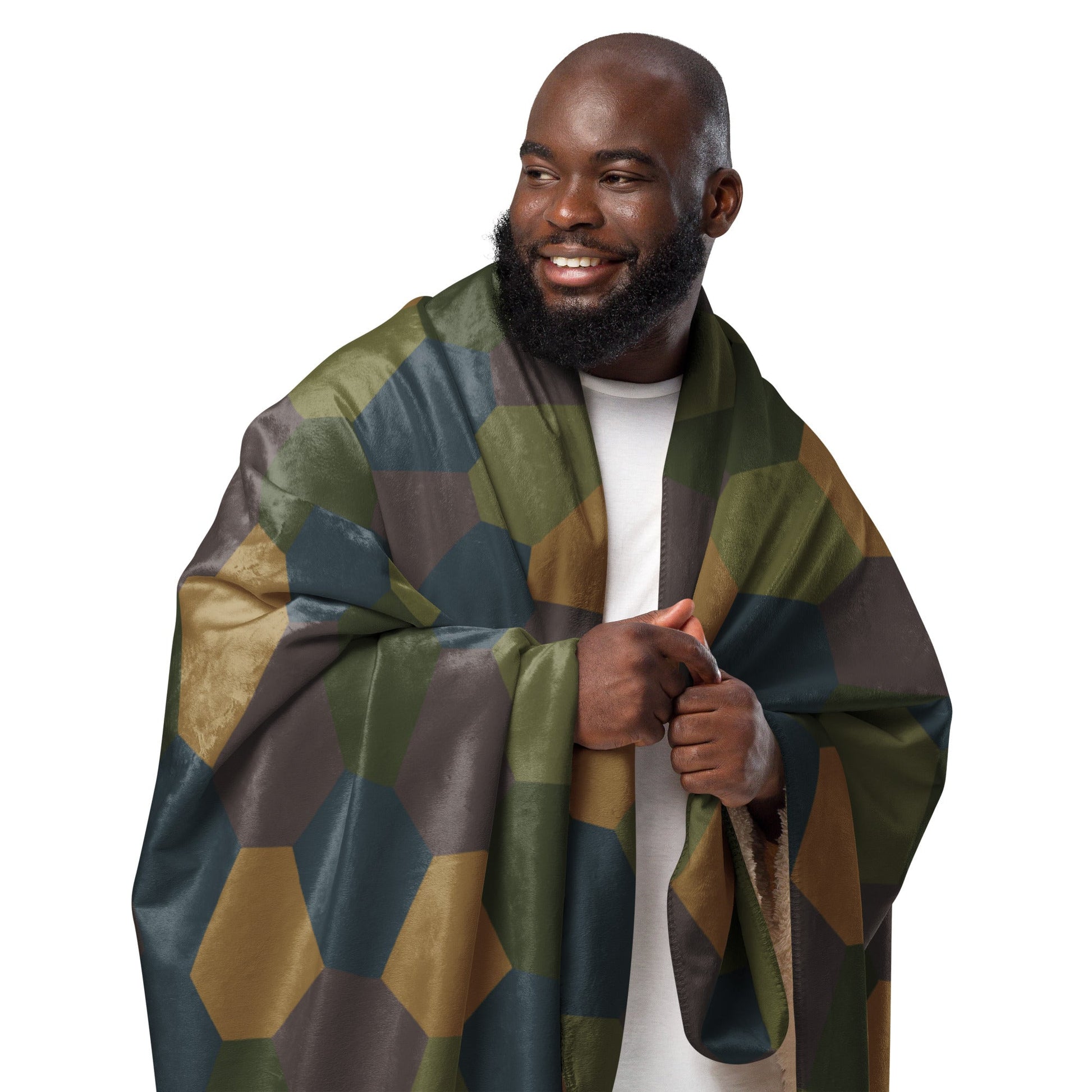German WWI 5-Color Lozenge Aircraft CAMO Sherpa Blanket