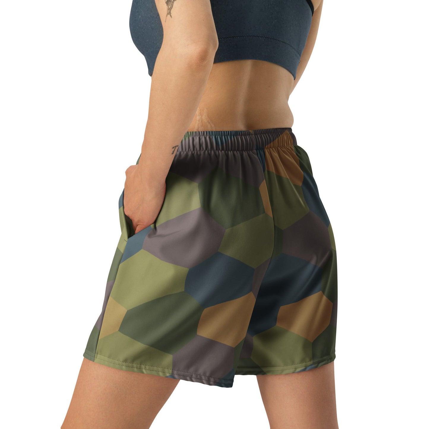 German WWI 5-Color Lozenge Aircraft CAMO Unisex Athletic Long Shorts