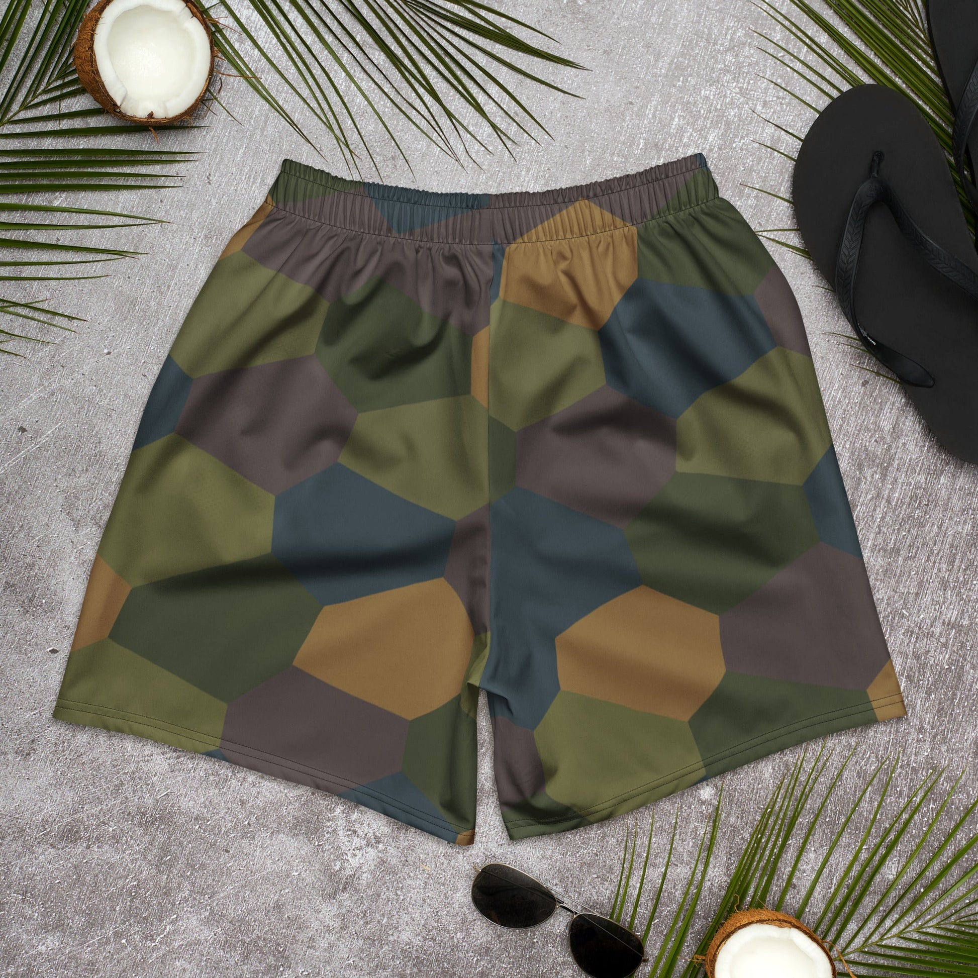 German WWI 5-Color Lozenge Aircraft CAMO Unisex Athletic Long Shorts