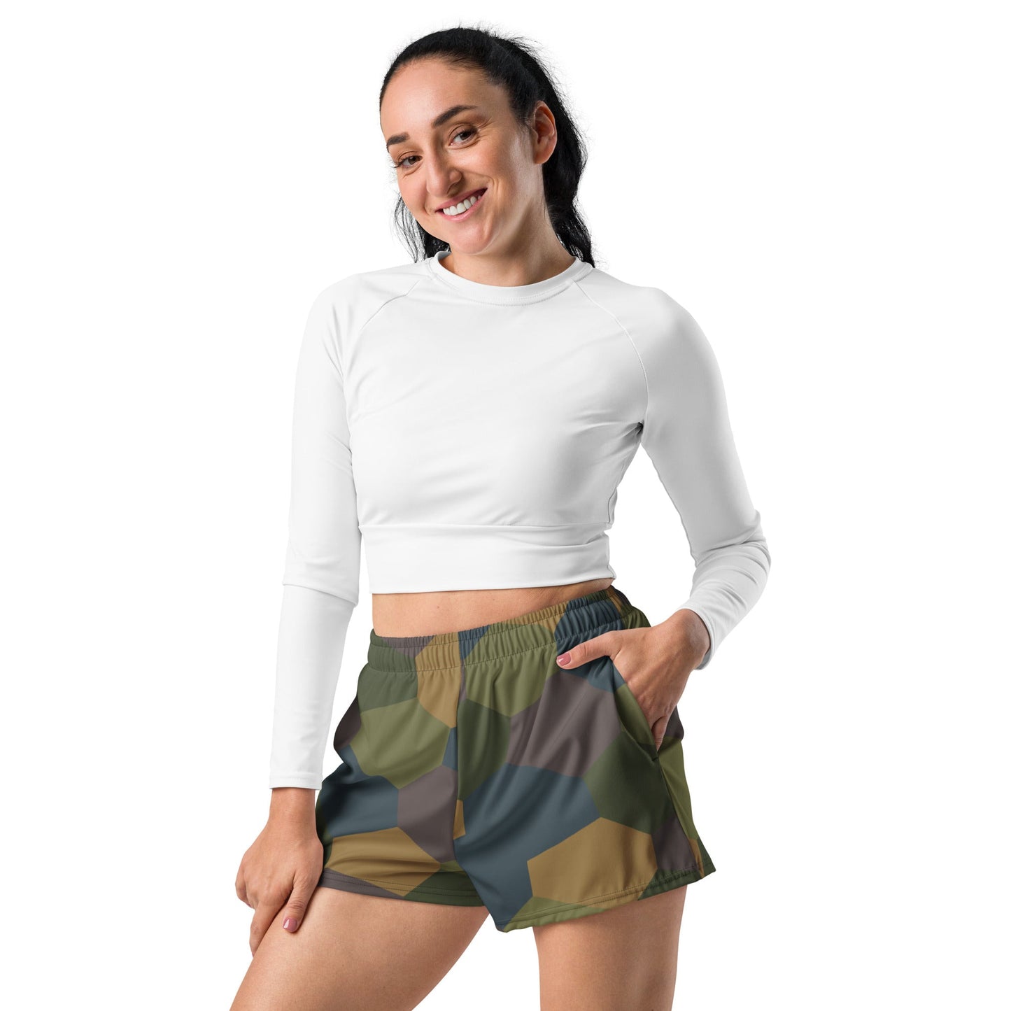 German WWI 5-Color Lozenge Aircraft CAMO Unisex Athletic Shorts