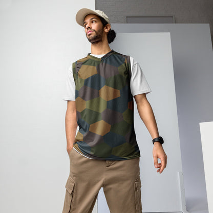 German WWI 5-Color Lozenge Aircraft CAMO Unisex Basketball Jersey - 2XS