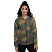 Lozenge Aircraft Five-Color CAMO Unisex Bomber Jacket