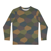 Lozenge Aircraft Five-Color CAMO Unisex Long-Sleeve Shirt - XS