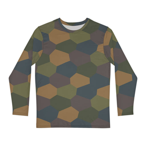 Lozenge Aircraft Five-Color CAMO Unisex Long-Sleeve Shirt - XS