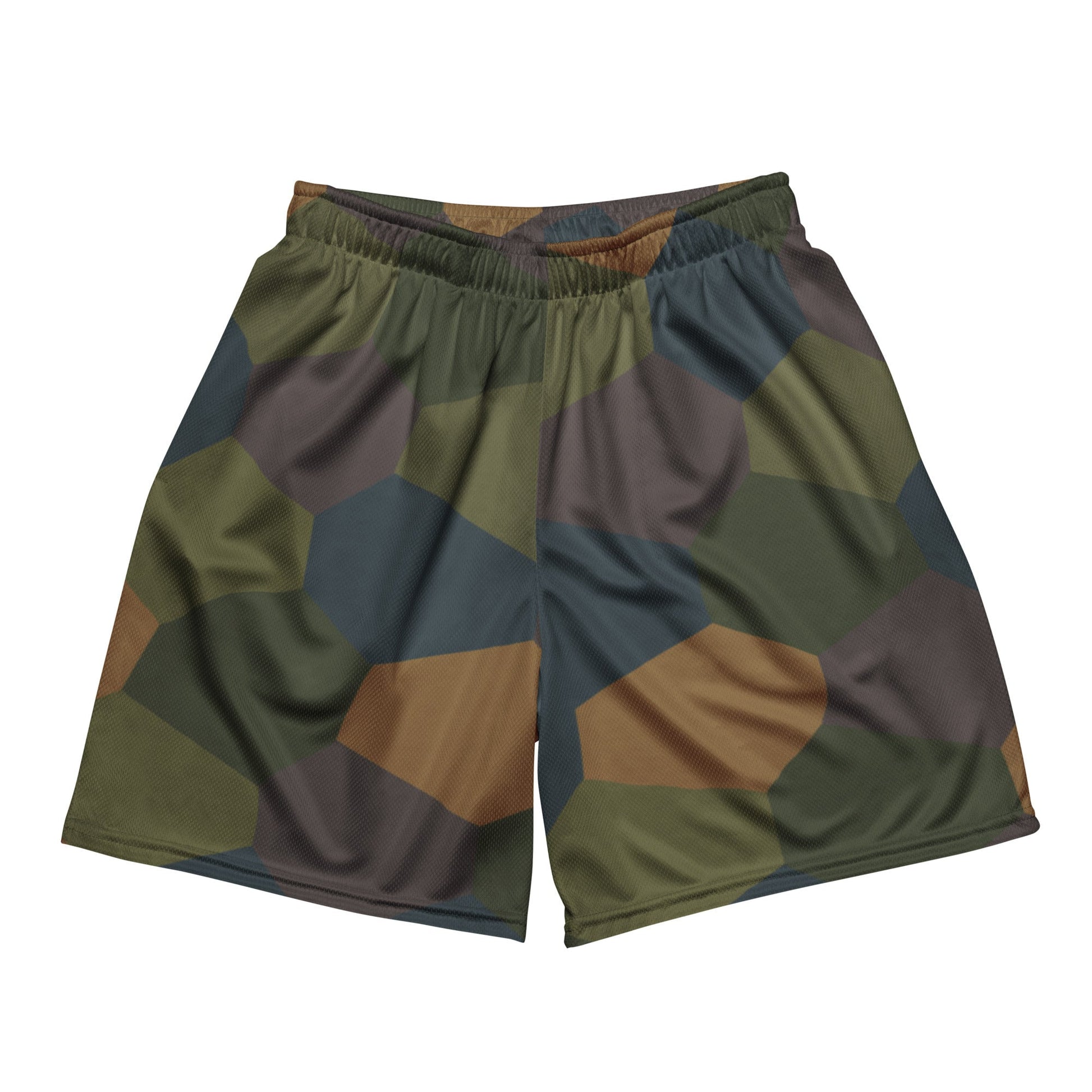 German WWI 5-Color Lozenge Aircraft CAMO Unisex Mesh Shorts - 2XS
