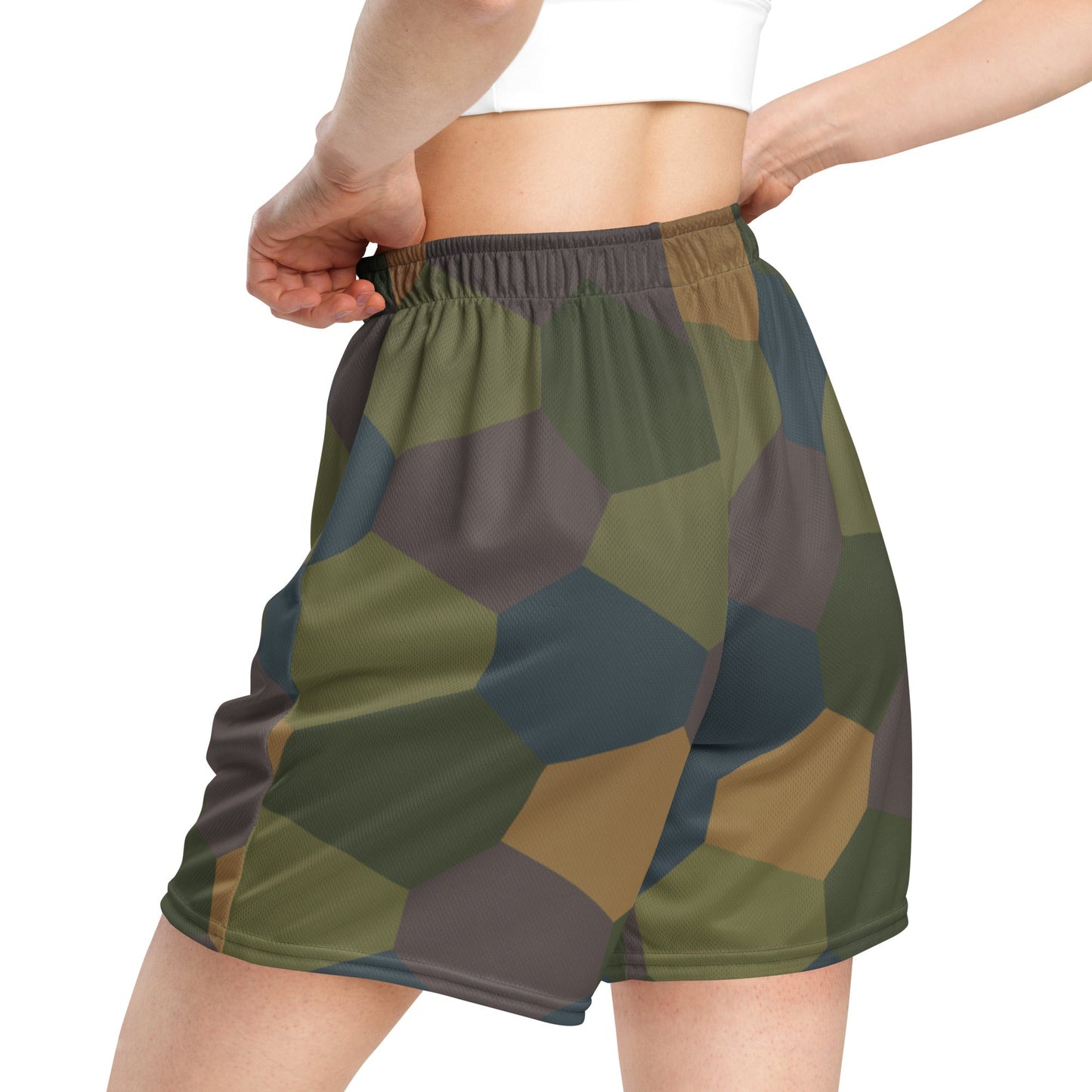 German WWI 5-Color Lozenge Aircraft CAMO Unisex Mesh Shorts
