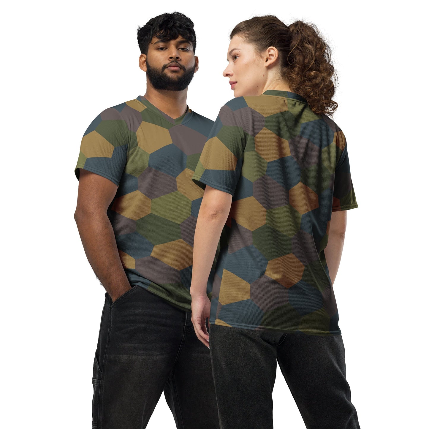 German WWI 5-Color Lozenge Aircraft CAMO Unisex Sports Jersey - 2XS