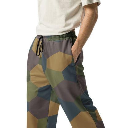German WWI 5-Color Lozenge Aircraft CAMO Unisex Wide-Leg Joggers