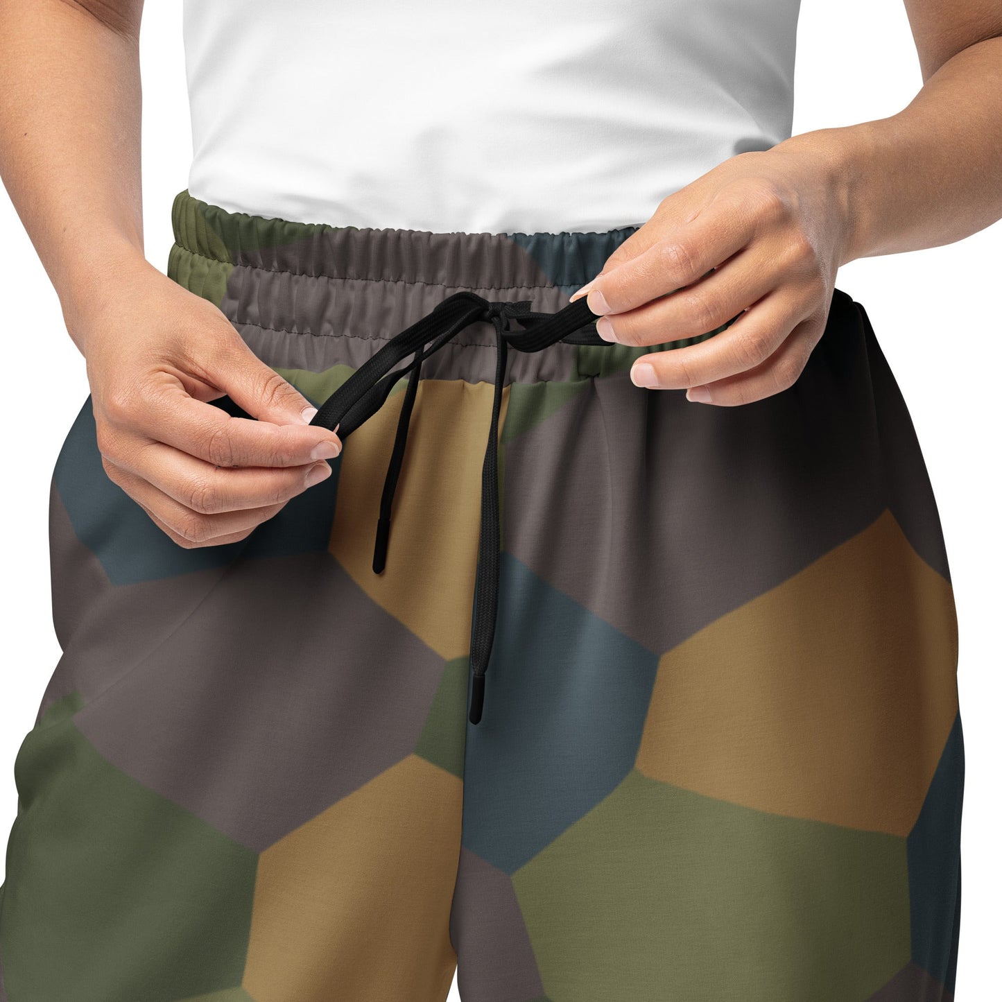 German WWI 5-Color Lozenge Aircraft CAMO Unisex Wide-Leg Joggers