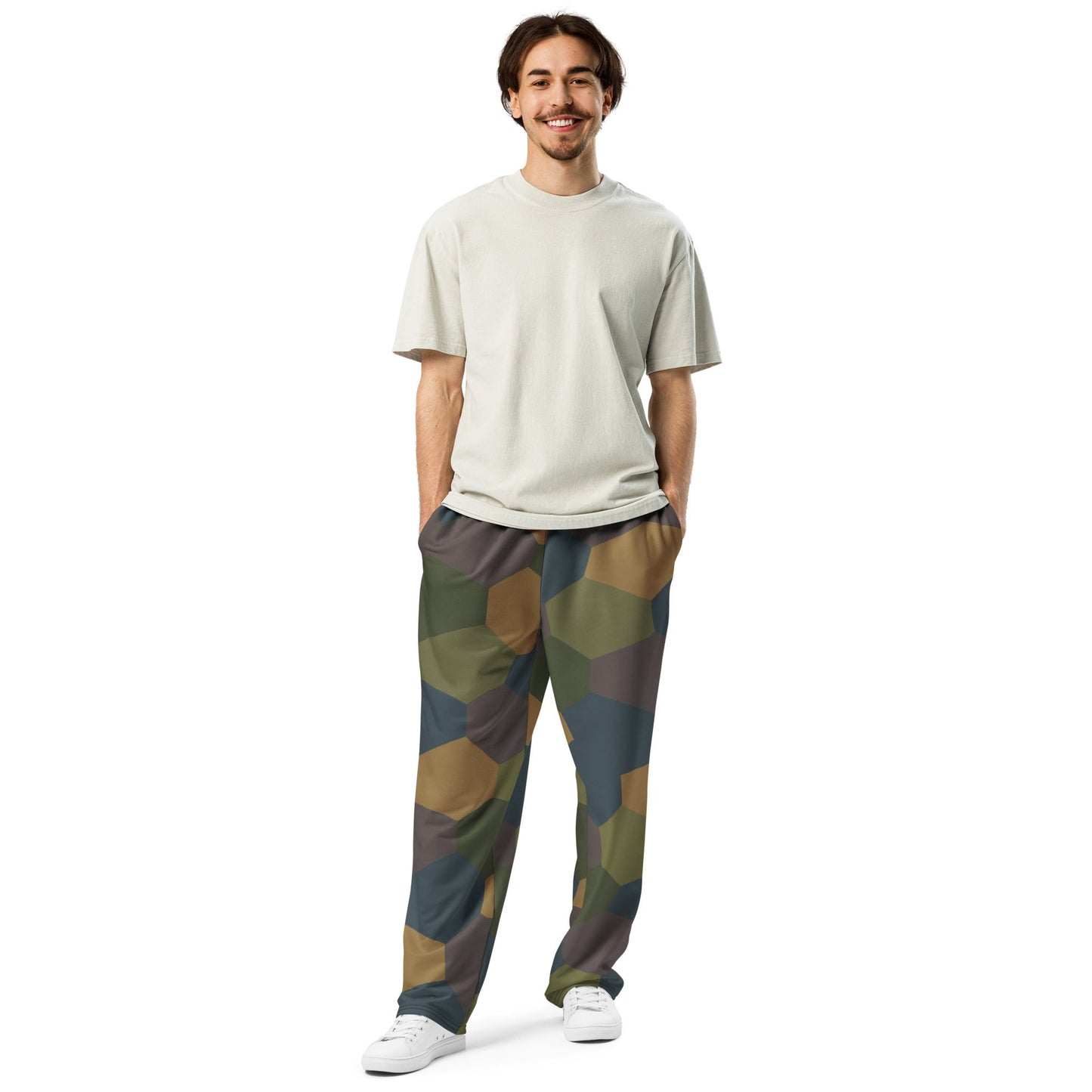 German WWI 5-Color Lozenge Aircraft CAMO Unisex Wide-Leg Joggers