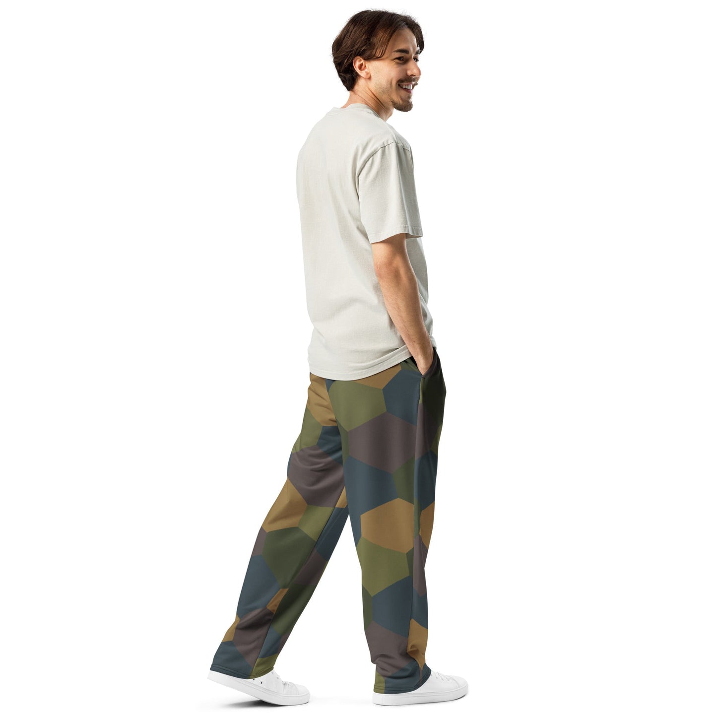 German WWI 5-Color Lozenge Aircraft CAMO Unisex Wide-Leg Joggers